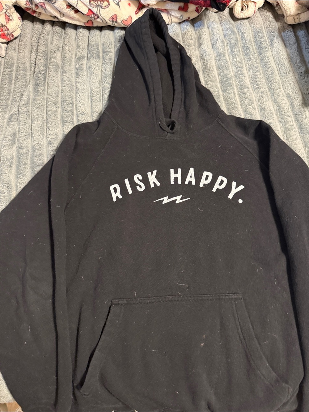 Risk Happy Black Hooded Sweatshirt